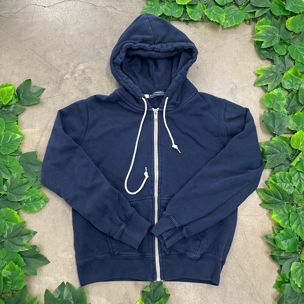 Brandy Melville Navy Blue Zip Up Hoodie